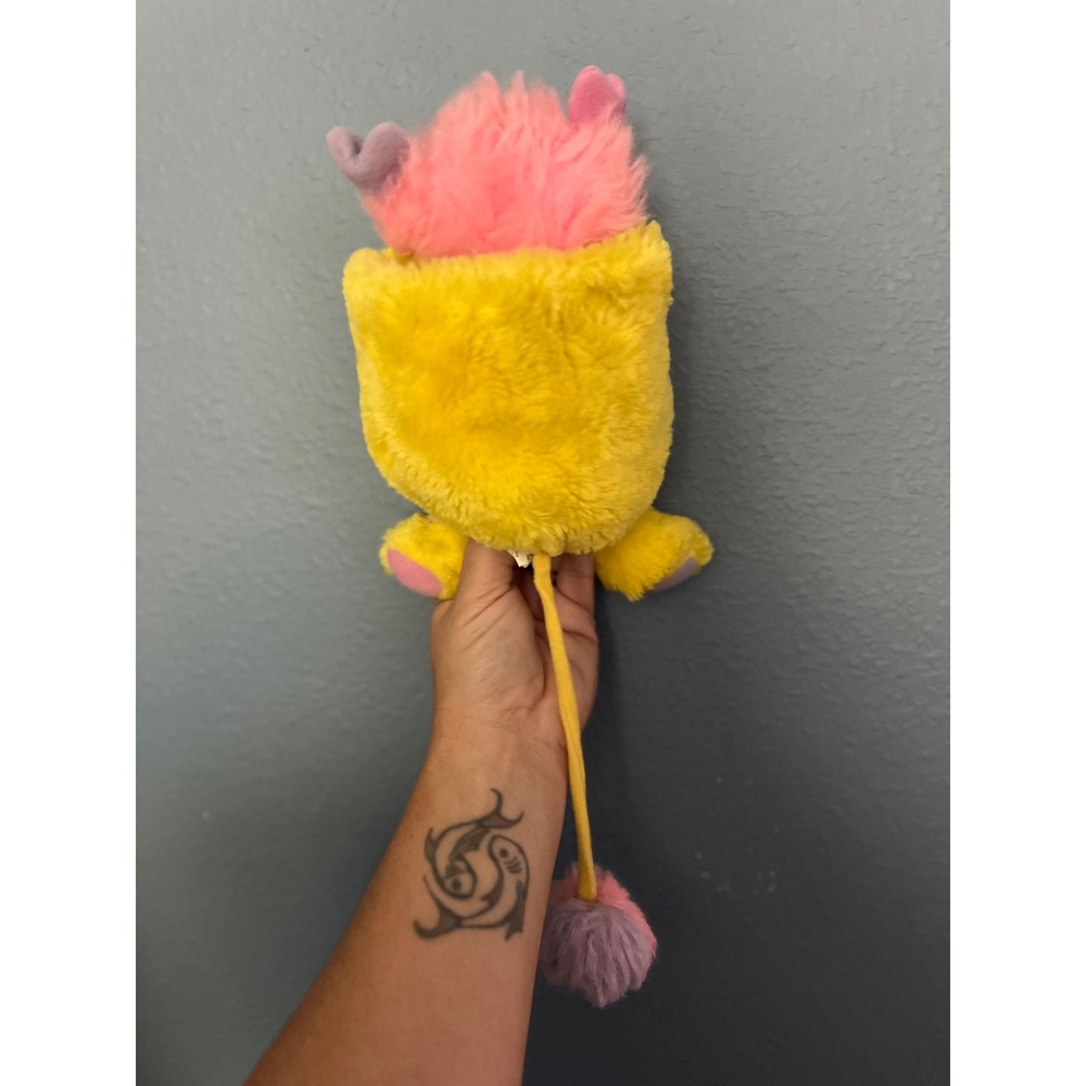 Vintage Popples Yellow Pink Purple Transforming Plush Stuffed Animal Toy 8 inch - Picture 6 of 6